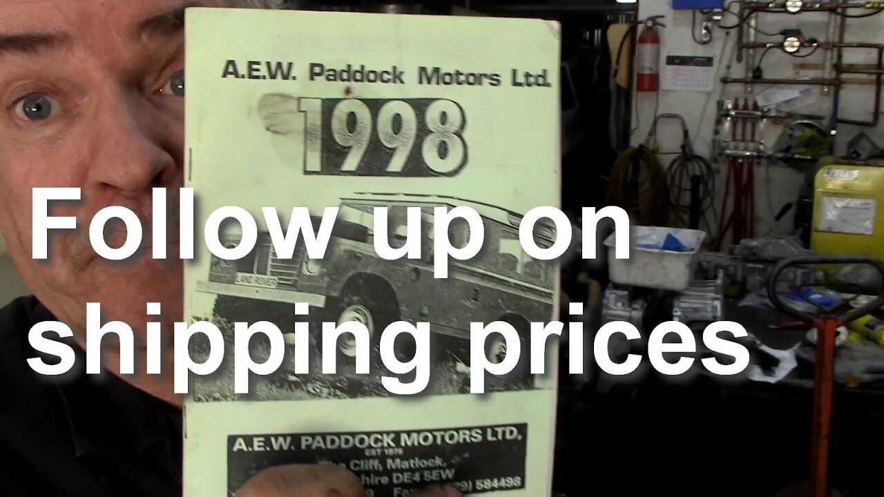 Follow up on shipping prices, and a 1998 Paddocks catalogue!