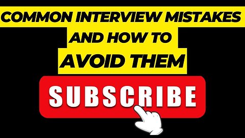 Common Interview Mistakes and How to Avoid Them: Insider Tips #jobinterview #career