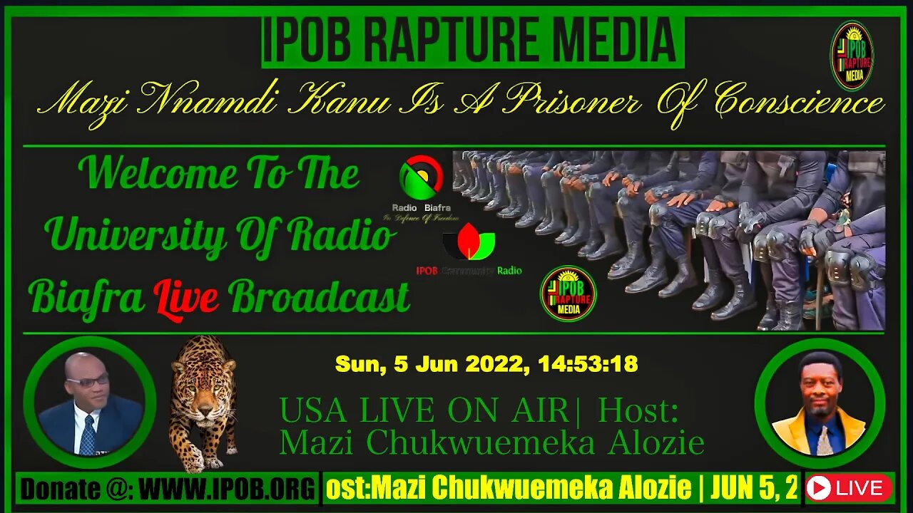 Welcome To The University Of Radio Biafra | USA 1 LIVE | Host: Mazi ALOZIE | JUN 5, 2022