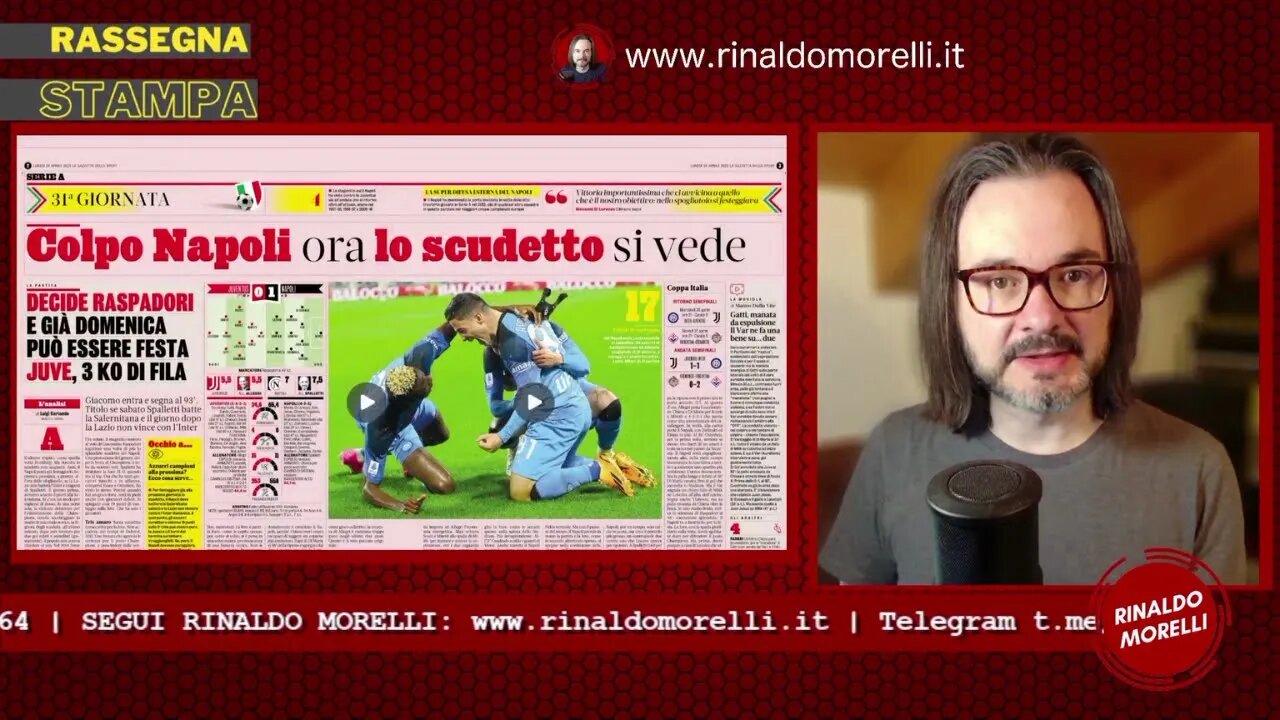 Rassegna Stampa 24.4.2023 #329 - Napoli corsaro, Juve battuta: è quasi scudetto. Inter e Milan ok