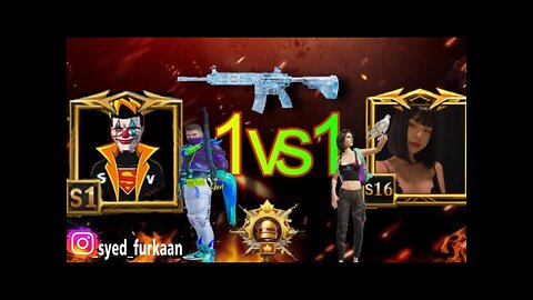 1vs1 TDM battle with pro girl 😈💀