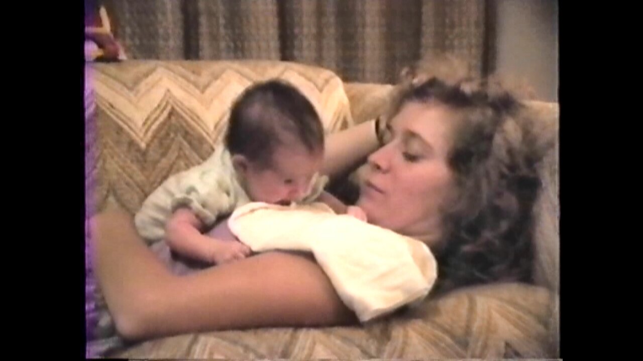 September 3, 1990 Emily 2 weeks with Aunt Lisa 10-12-90 Ben's 3rd Birthday