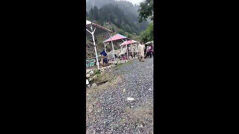 Flash Flood in Pakistan destroys a bridge and a restaurant. That's a dhaba in Pakistan.