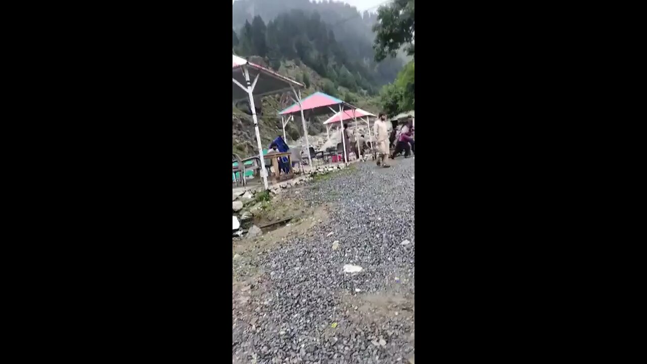 Flash Flood in Pakistan destroys a bridge and a restaurant. That's a dhaba in Pakistan.