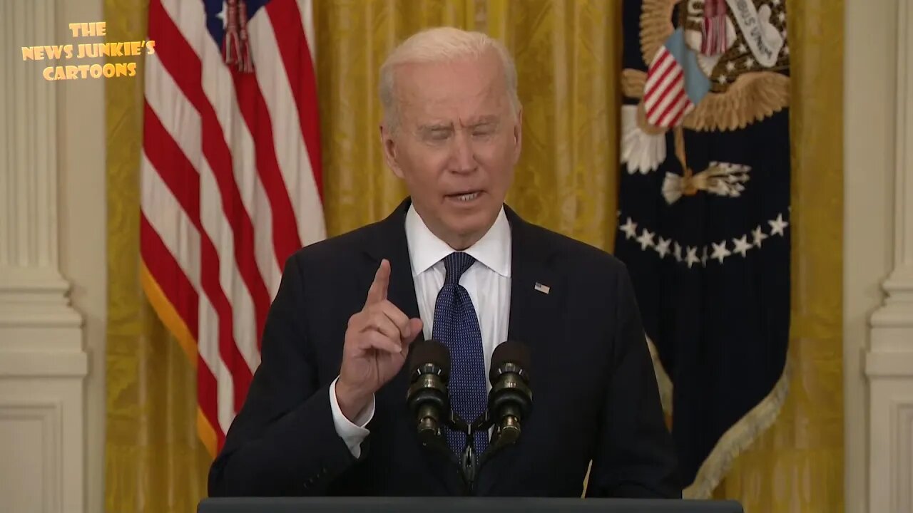Biden trying to read his success report.
