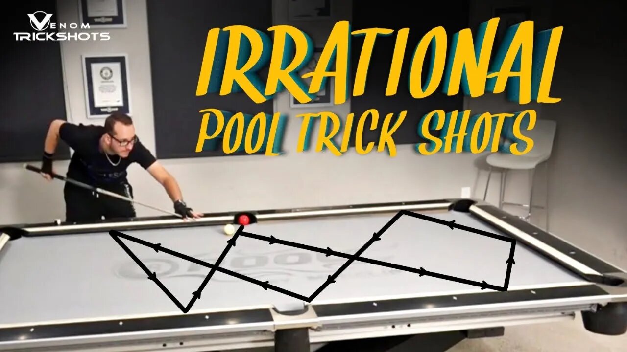 IRRATIONAL POOL TRICKS??! -- No Rail Cloth Billiards #2 with Venom Trickshots