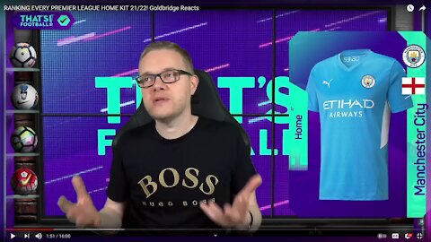 My Commentary on Mark Goldbridge EPL home kits 2021-22 season