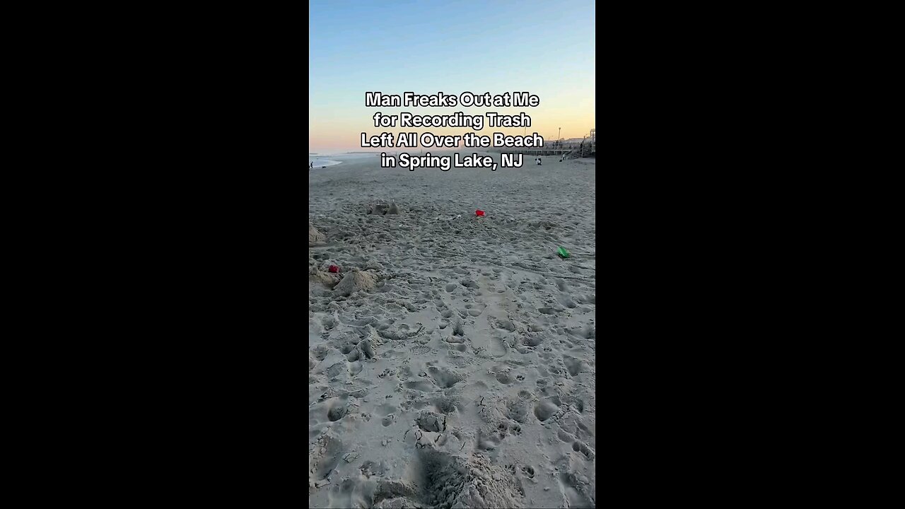 New Jersey beach littered by jew and calls person recording an Anti-semite