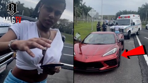 Kodak Black's Ex "GF" Mellow Rackz Get Into A Fender Bender With A Medical Vehicle! 🚑