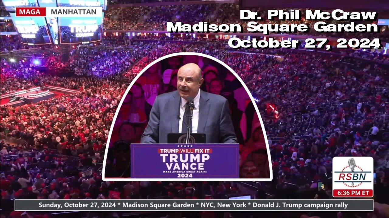 Dr. Phil: Trump rally at Madison Square Garden 🎃 October 27, 2024