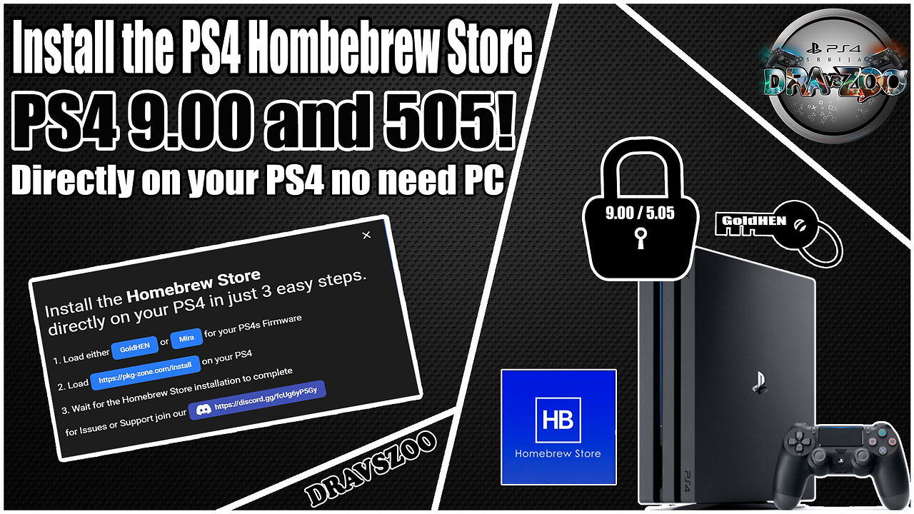 Install the PS4 Hombebrew Store directly on your PS4 no need PC | PS4 FW 9.00 and 5.05