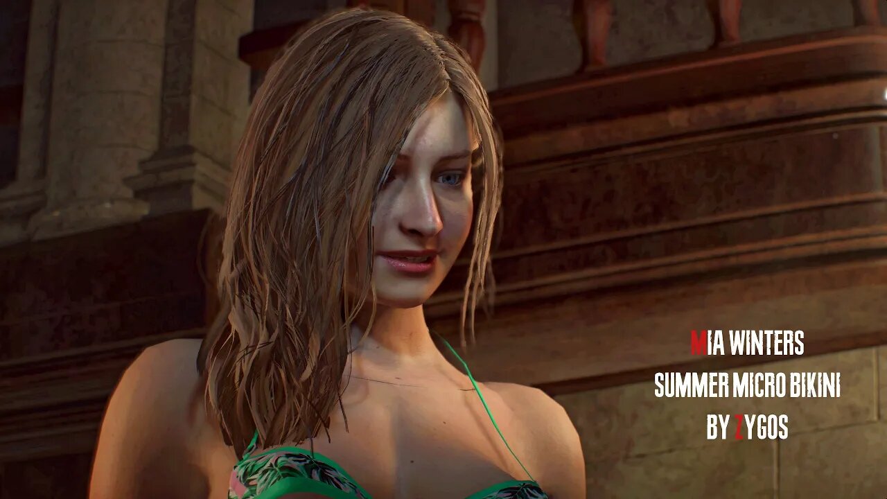 Resident Evil 2 Remake Mia Winters Summer Micro Bikini outfit