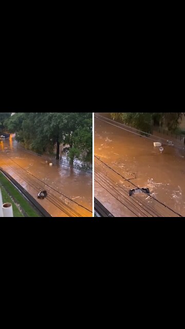 Extreme flooding captured on camera in Petropolis, Brazil