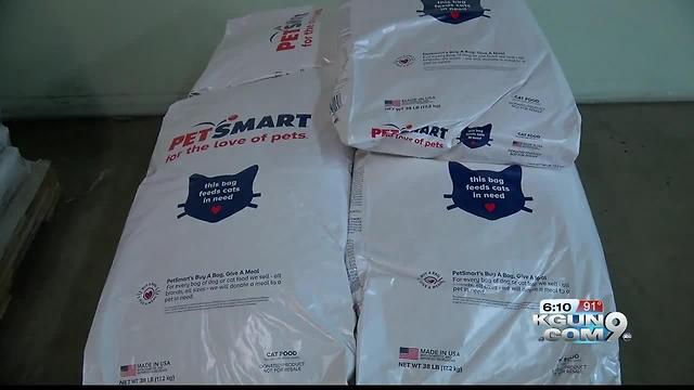 PetSmart donates pet food to community food bank