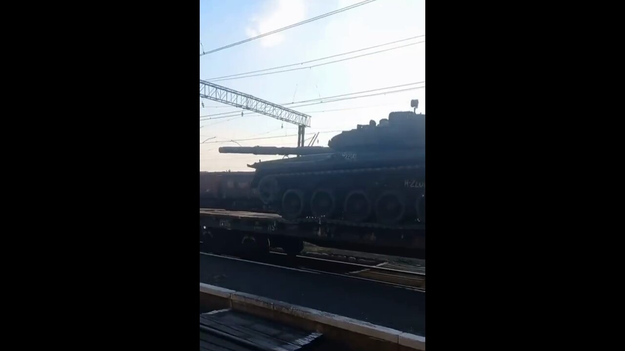 A train of T-80BV tanks arrived in Lugansk People's Republic