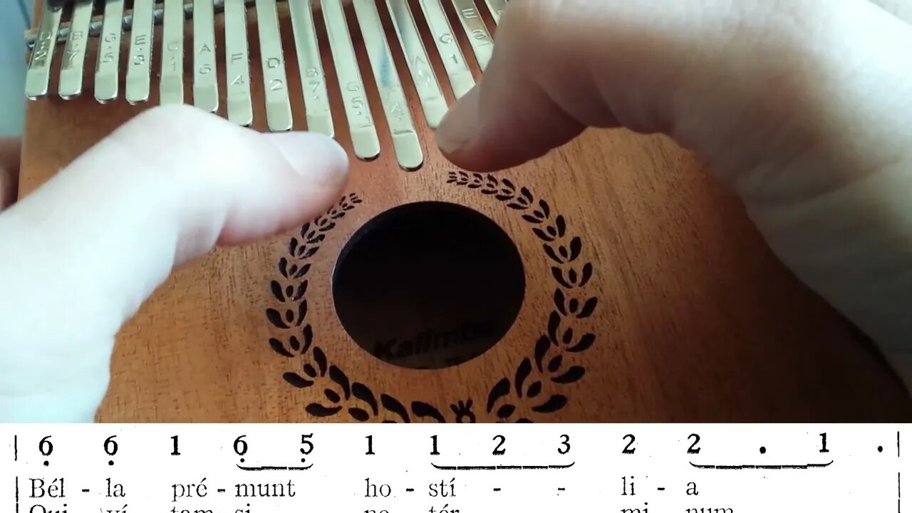 O salutaris #5 from the Ward Hymnal on the Kalimba