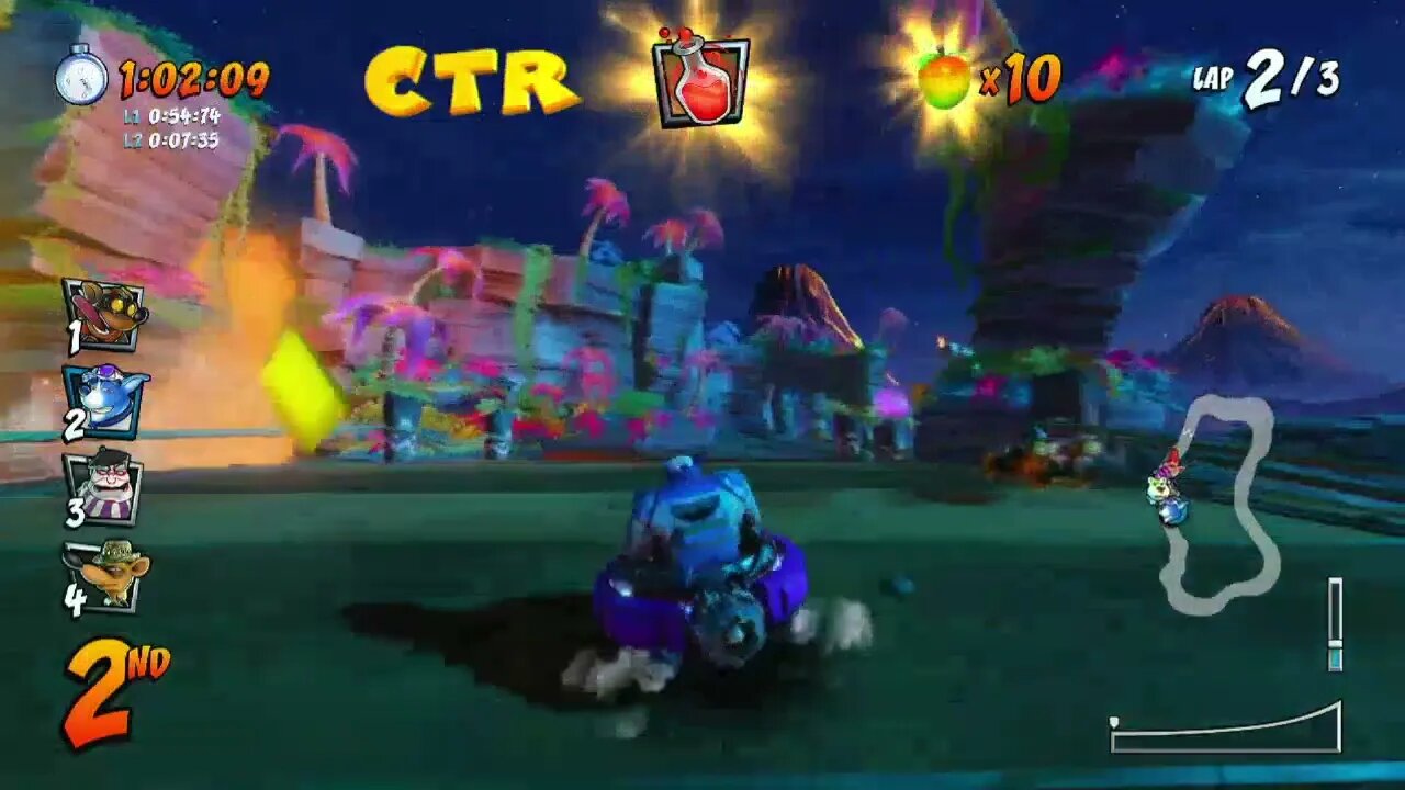 Inferno Island CTR Challenge Gameplay - Crash Team Racing Nitro-Fueled