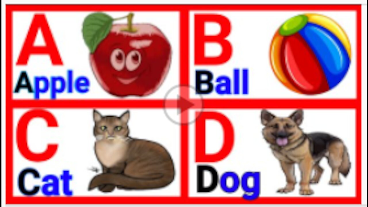 A for apple b for ball,alphabet,abcd,ABCD,ABC alphabet song, phonic sounds with image