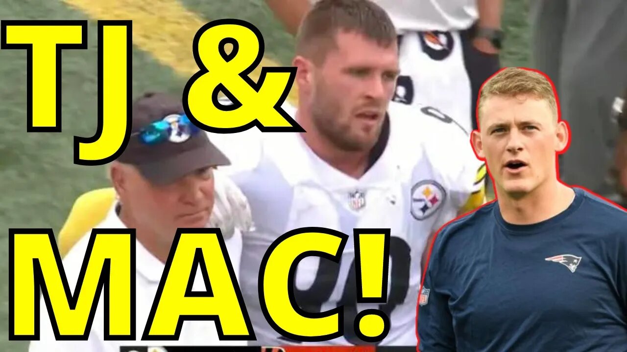 Steelers FEAR Season Ending Pec Injury For TJ WATT & Mac Jones Back Gets X-Ray for Patriots?!