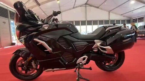 St. Petersburg: A prototype of "Aurus Merlon" electric motorbike presented at SPIEF'23
