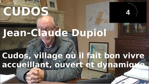 Cudos 2020, J-C Dupiol pour Cudos village où il fait bon vivre; accueillant, ouvert et dynamique