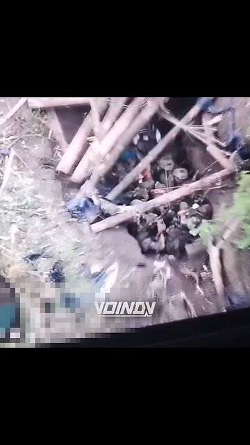 Direct hit on a bunch of grouped up Ukrainians.