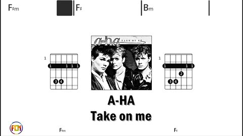 A-HA Take on me - Guitar Chords & Lyrics HD