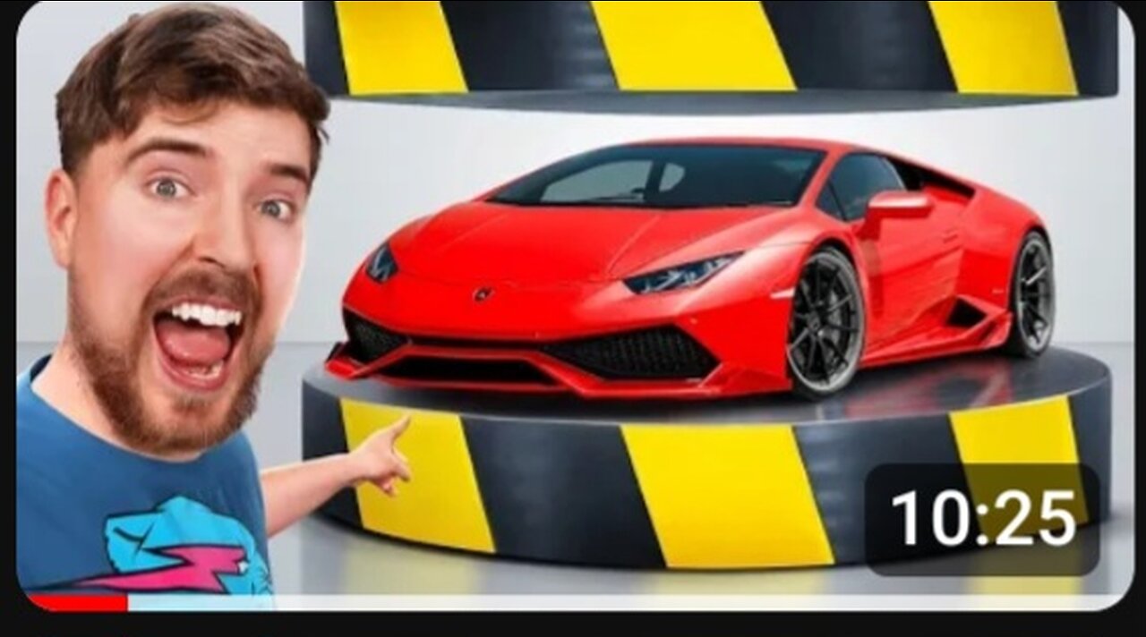 Hydraulic press vs Lamborghini | Mr Beast