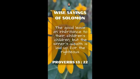 PROVERBS 13:22 | Wise Sayings of Solomon