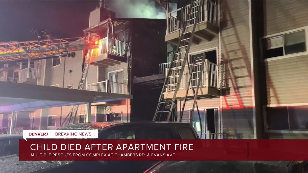 Child dies in Aurora apartment fire