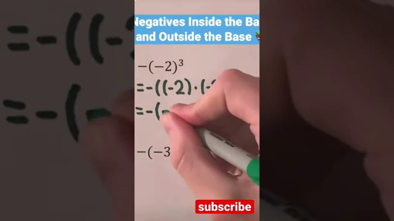 Negative and exponent rule you must know for algebra