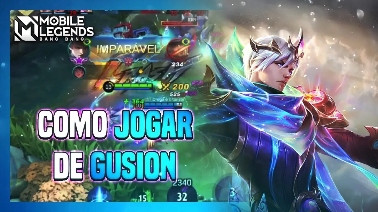 COMO JOGAR DE GUSION ATUALIZADO | COMBOS, BUILD, EMBLEMA E GAMEPLAY | Mobile Legends