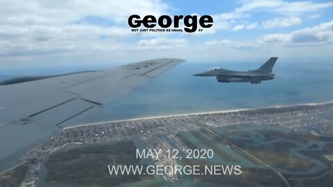 America Strong Flyover: F-16 and KC-135 Fly Over South Jersey Shore, May 12, 2020