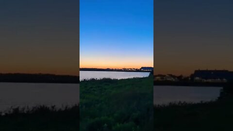 Golden and blue sky in Canada