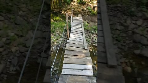 going over the scary bridge!