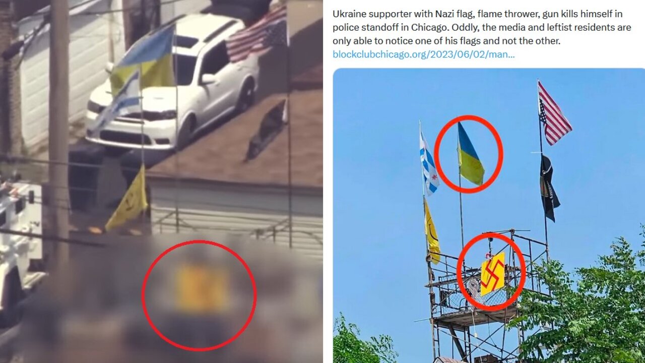 Ukraine Supporter with Nazi Flag Kills Himself in Police Standoff in Chicago - Media Spin