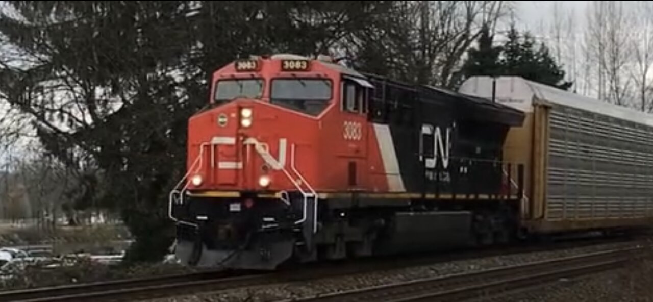 CN Autorack WB at Fort Langley