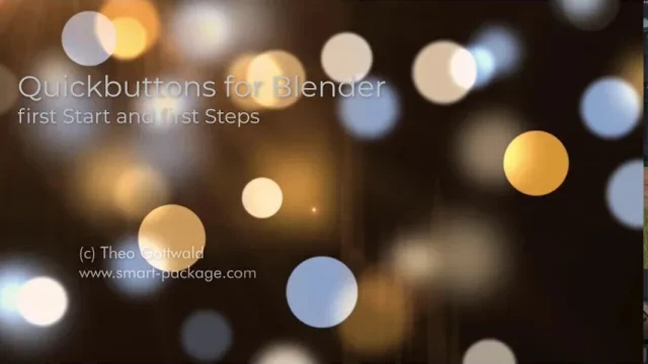 Quickbuttons for Blender: First steps