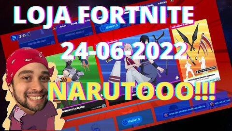 LOJA FORTNITE HOJE NARUTO !!! 24-06-2022