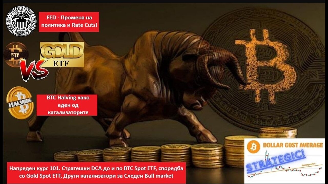 Напреден курс 101. Стратешки DCA до и по BTC Spot ETF, споредба со Gold Spot ETF, Други катализатори