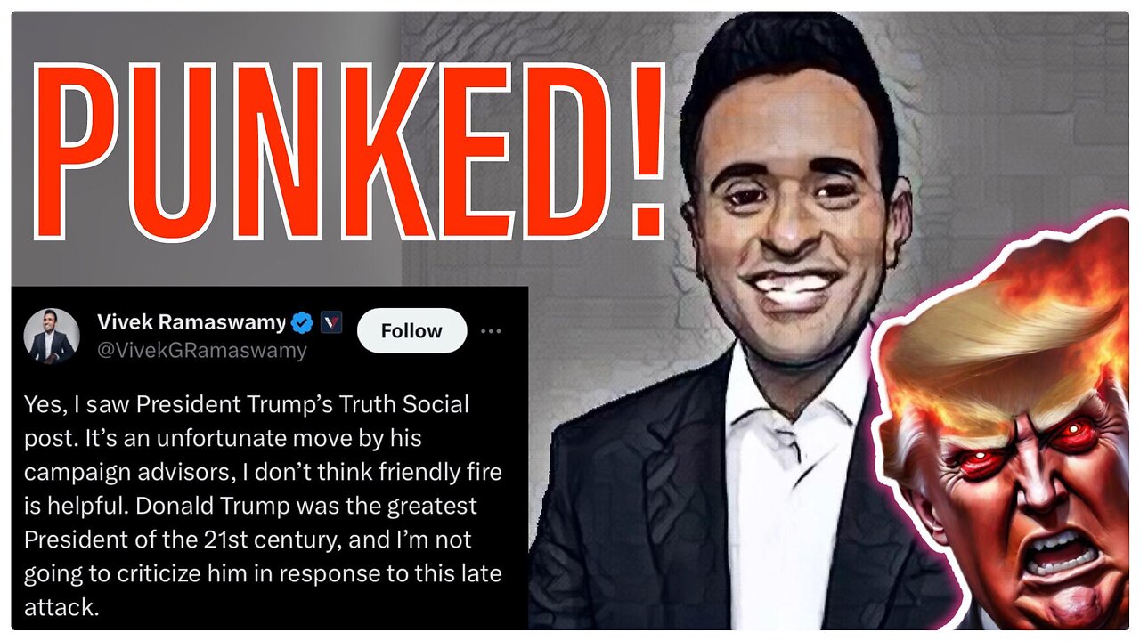 Trump PUNKS Vivek Ramaswamy and Vivek takes the knee and tongue kisses the ring.