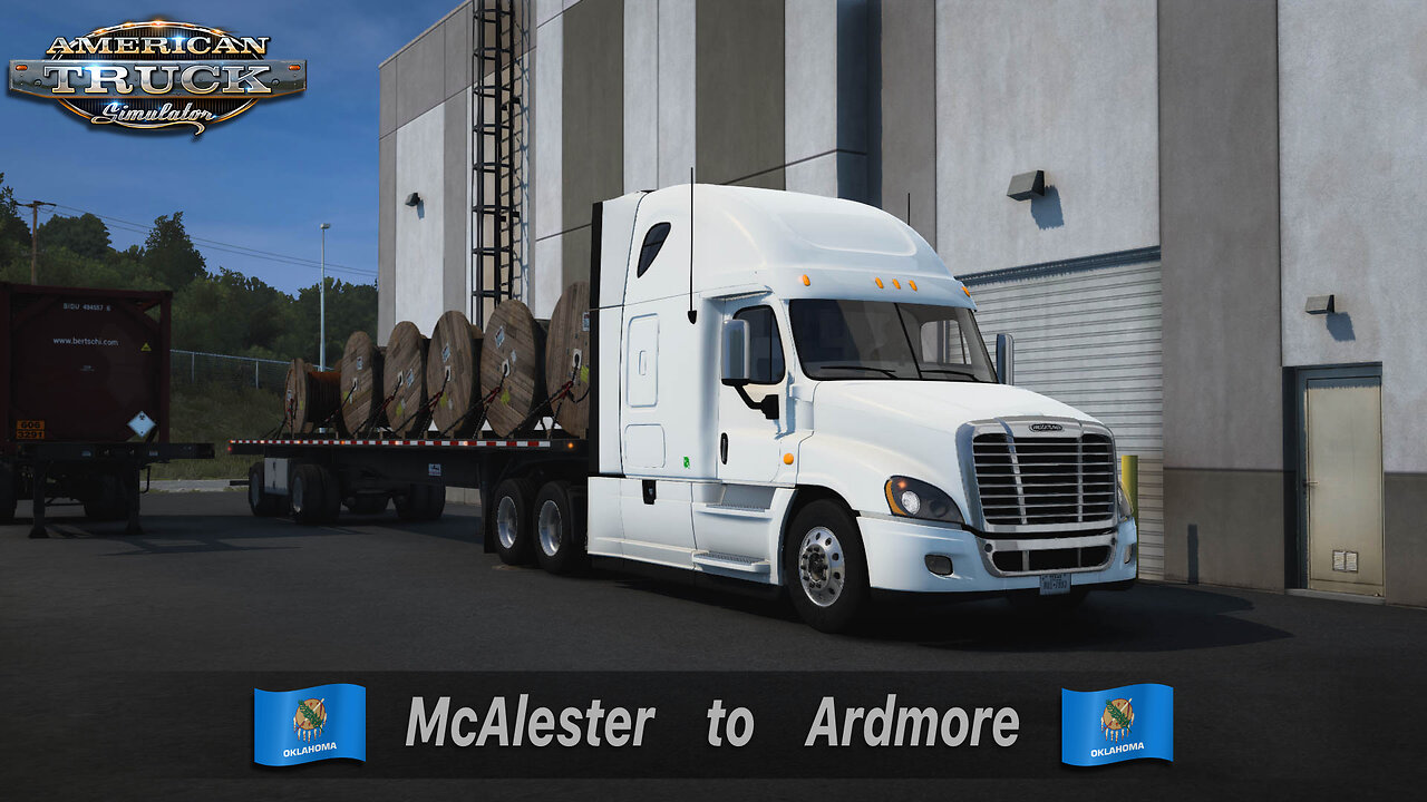 ATS | Freightliner Cascadia 2008 | McAlester OK to Ardmore OK | Cables 37,000lb