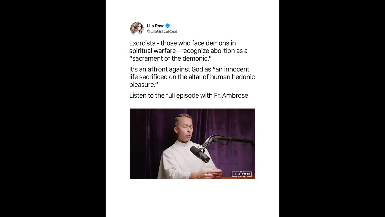 Abortion is satanic- society must reject it in all forms.