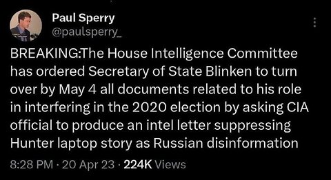 We even have blinken's wife's emails about hunter biden laptop...