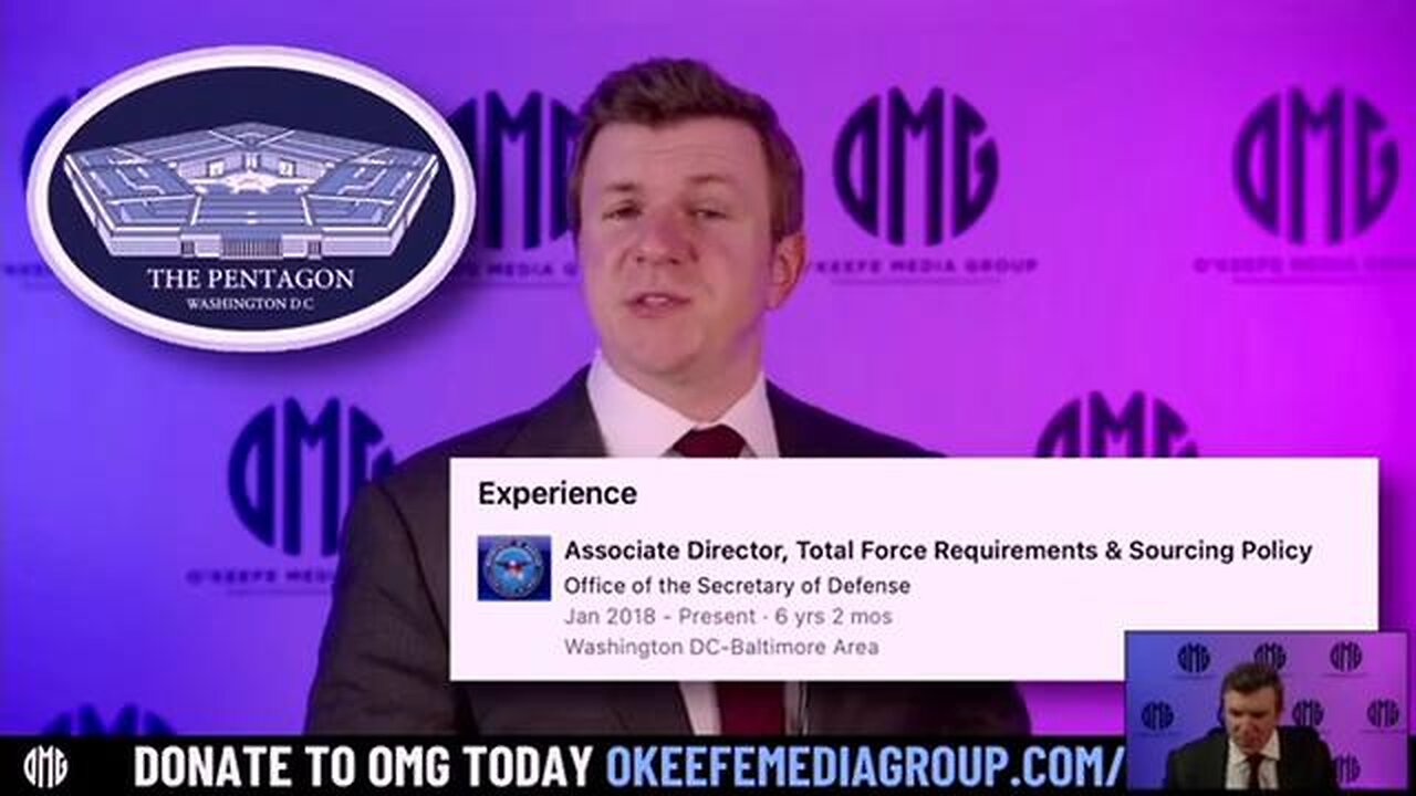 James O'Keefe: INSIDE THE PENTAGON: Secretary of Defense Personnel TELLS ALL