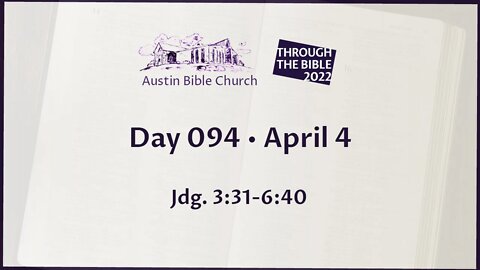 Through the Bible 2022 (Day 094)