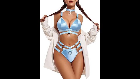Lingerie Set for Women O-Ring Linked Cut Out Choker go to amazon website link in description