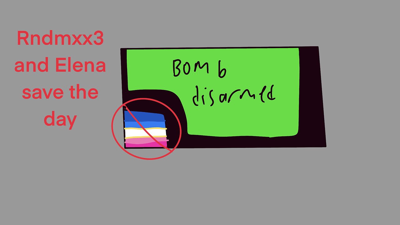 Rndmxx3 and Elena disarm bomb at a Chuck E. Cheese