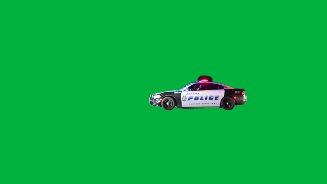Green Screen – Dallas cop car