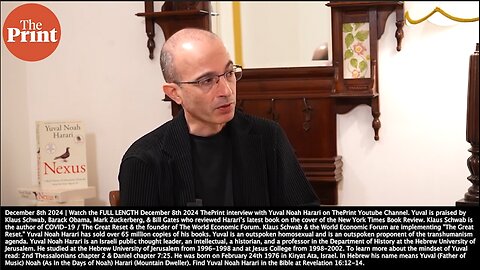 Yuval Noah Harari | "(AI) It Makes It Possible to Create Total Surveillance Regimes. Every Dictator In History Dreamt About Following Everybody All the Time. It Is Becoming Possible to Create a Total Surveillance Regime."